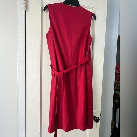Theory Virgin Wool Sleek Flannel Tank Wrap Dress 6 - Picture 4 of 9